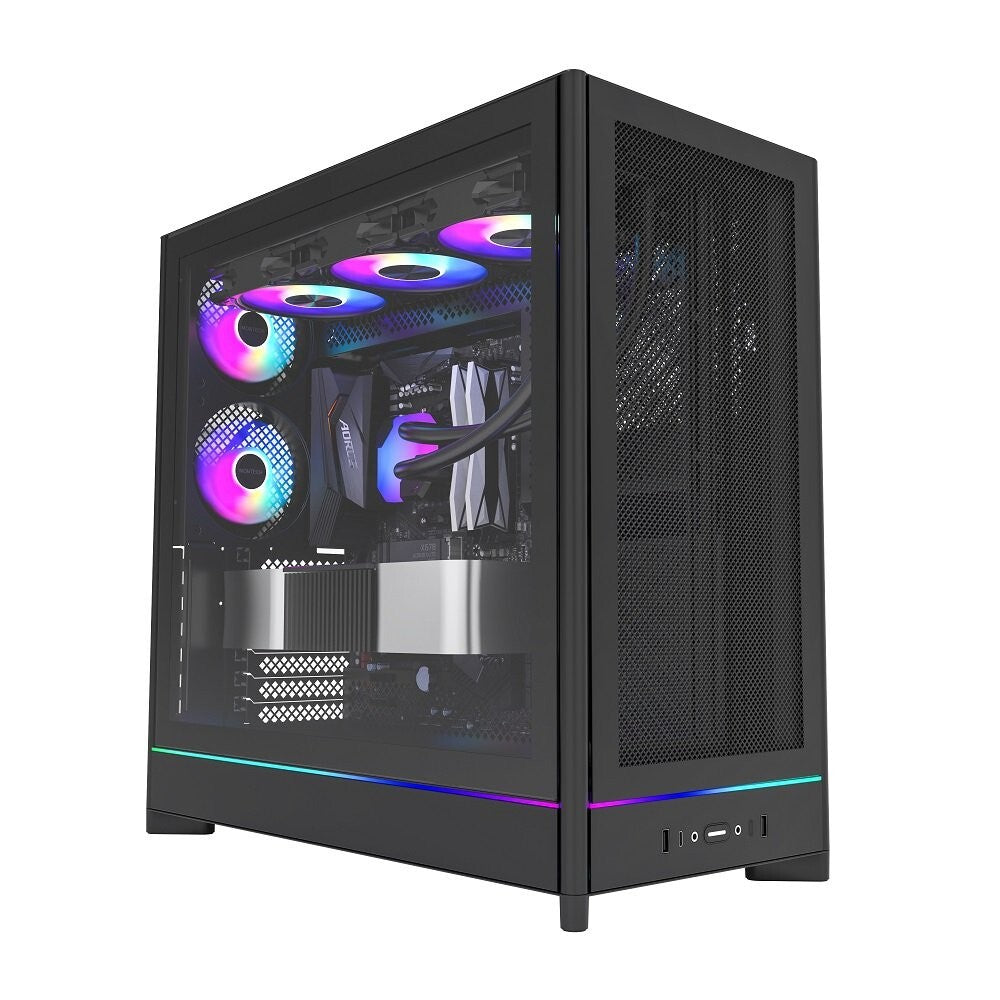 MONTECH HS01PB HS01 PRO, ATX Mid-Tower PC Case, Gaming PC, High-Airflow