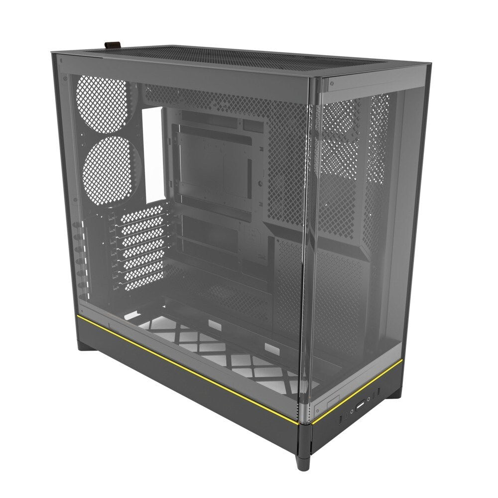 MONTECH HS02B HS02, ATX Mid-Tower PC Case, Gaming PC, High-Airflow, Reversible