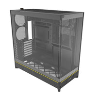MONTECH HS02B HS02, ATX Mid-Tower PC Case, Gaming PC, High-Airflow, Reversible