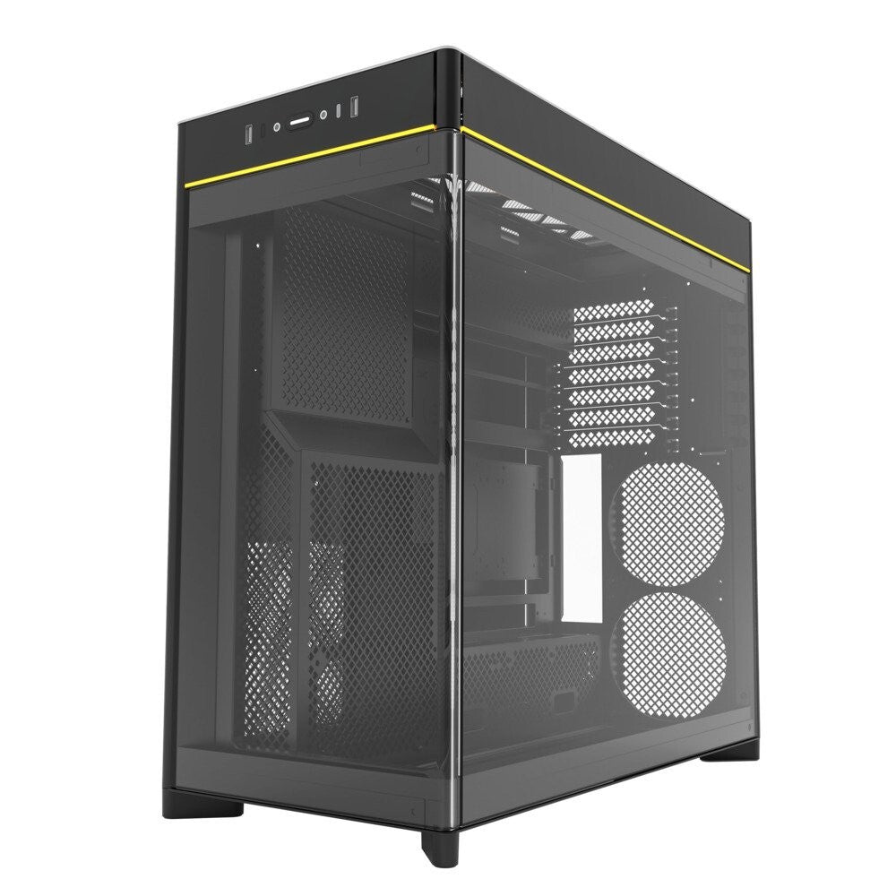 MONTECH HS02B HS02, ATX Mid-Tower PC Case, Gaming PC, High-Airflow, Reversible