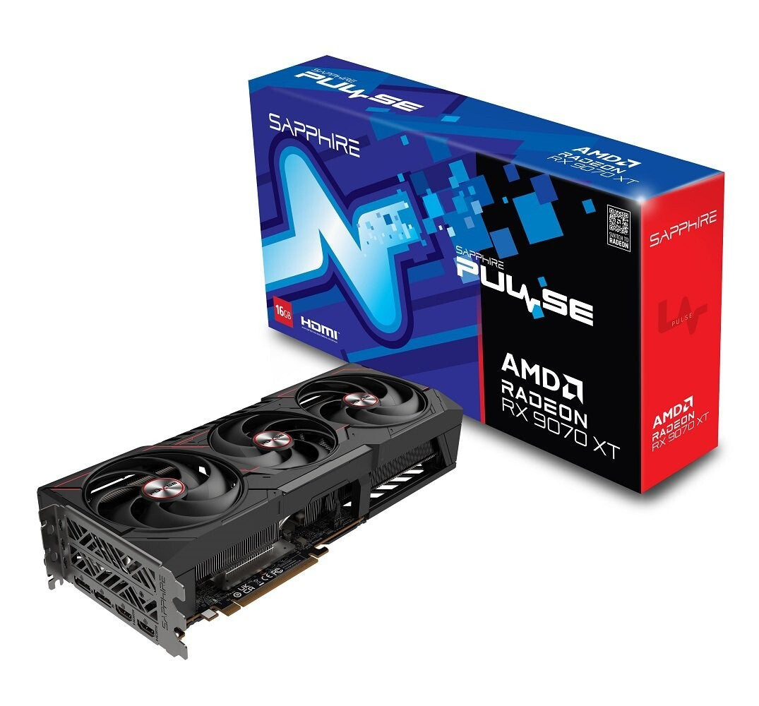 Sapphire 11348-03-20G Pulse AMD Radeon RX 9070 XT Graphics Card with 16GB Memory