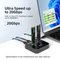 MAIWO K3016P2 USB3.2 Gen2x1 Type-C to AHCI/M.2 NVMe with Clone duplicator