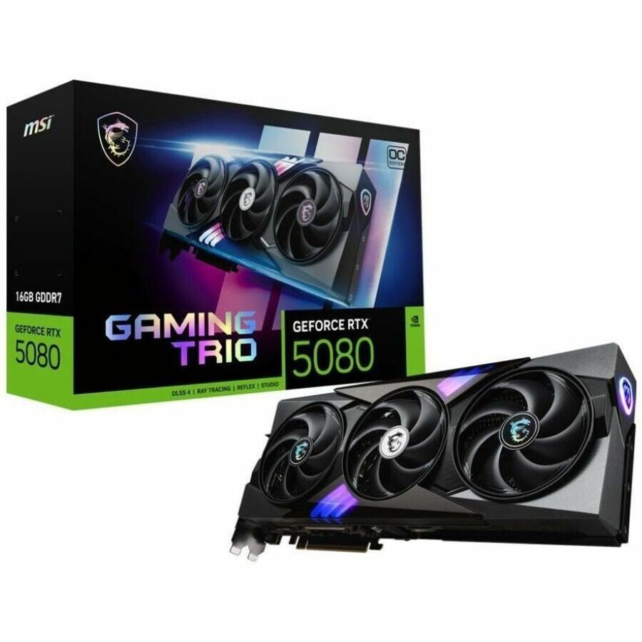 MSI G5080-16GTC RTX 5080 16G GAMING TRIO OC 7680 x 4320 - 2.70 GHz Boost Clock