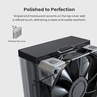 MONTECH NX400B NX400 CPU Air Cooler, Single Tower, 4 Advanced Heat Pipes, 52-fin