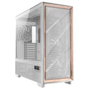Antec FLUX PRO WHITE 6 x PWM Fans Included, High-Airflow Front Panel With Walnut