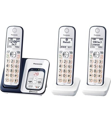Panasonic KX-TGD863A 3 Handset Link2Cell Cordless Phone