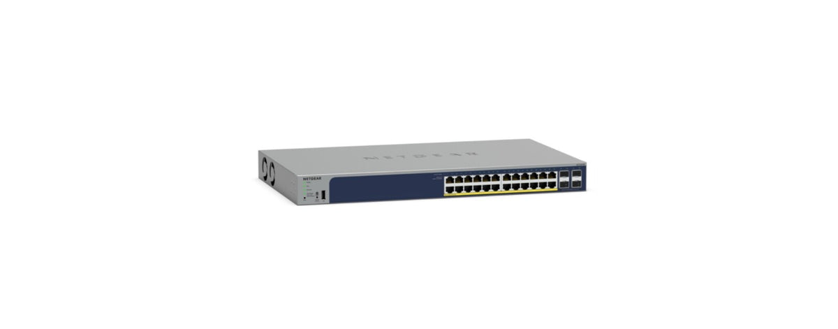 Netgear GS728TP-300NAS 24 Port Prosafe PoE SFP Gigabit Ethernet Managed Switch