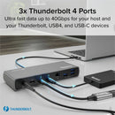 Plugable TBT4-UDX1 Thunderbolt 4 Docking Station Dual Monitor 100W Charging