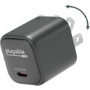 Plugable PS-30C1B GaN USB-C Portable Charger Block 30W Foldable Prongs Black