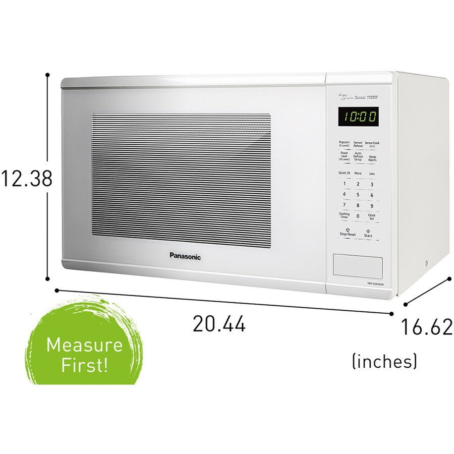 Panasonic NN-SU656W 1100 Watt White 3 Power Level Countertop Microwave Oven
