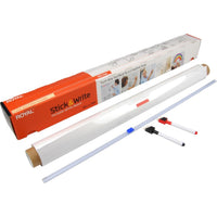 Royal 89411R WB220 Dry Erase White Surface Portable Classroom Board 24"x240"