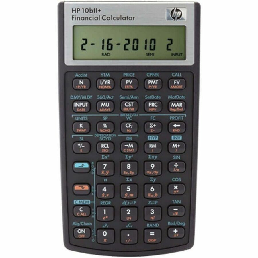 Royal HP10B#INT HP 10bII+ Financial Calculator Power Off Memory Protection