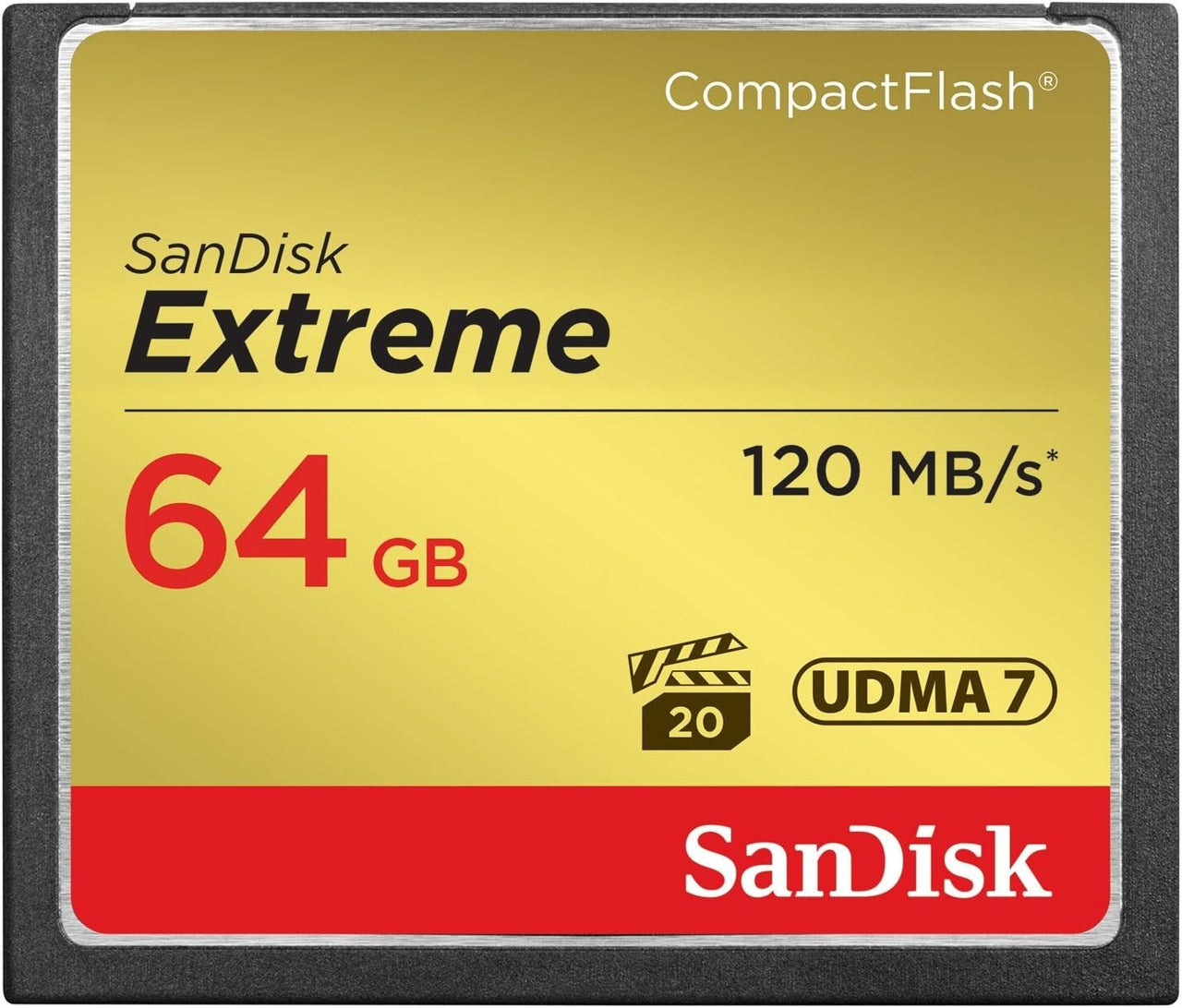 Sandisk SDCFXSB-064G-G46 Extreme 64GB Compact Flash Card 120Mbps Read