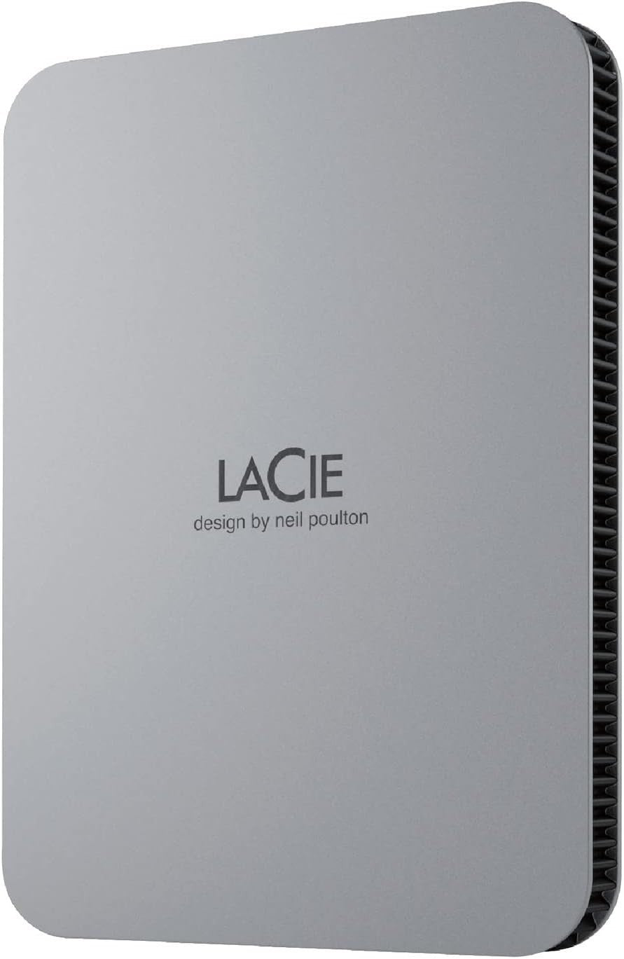 Seagate Lacie STLP1000400 1TB Portable External USB Hard Drive Silver 2.5 MAC PC