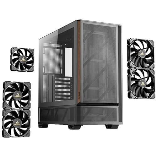 ANTEC P30 AIR Mid-Tower ATX Case 5x PWM Fans Wood Accent Optimized Desktop Case