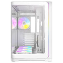 ANTEC C5 CURVE ARGB White Mid-Tower ATX Desktop PC Case USB-C Curved TG 4x Fans