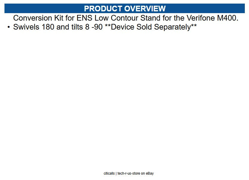 ENS 367-4615-1 M400 Conversion Kit, Low Contour Stand for M400