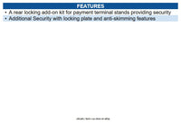 ENS 367-4617 Rear locking add on kit for the Verifone M400 Payment Terminals