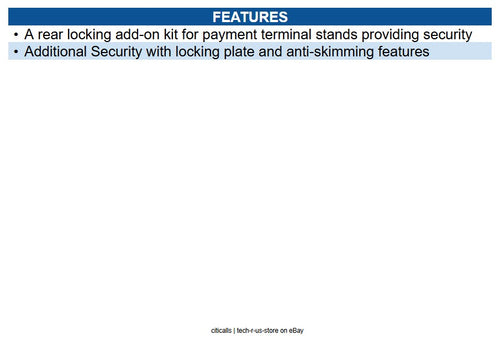 ENS 367-4617 Rear locking add on kit for the Verifone M400 Payment Terminals