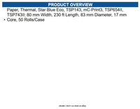 Star Micronics 37951750 Paper, Thermal, Star Blue Eco, TSP143, mC-Print3