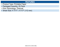 Star Micronics 37951800 Thermal Receipt Rolls for TSP800 4 7/17" - Printable