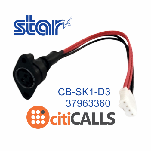 Star Micronics 37963360 CB-SK1-D3 POWER CABLE PS60 Hoshiden PS to Hirose Printer