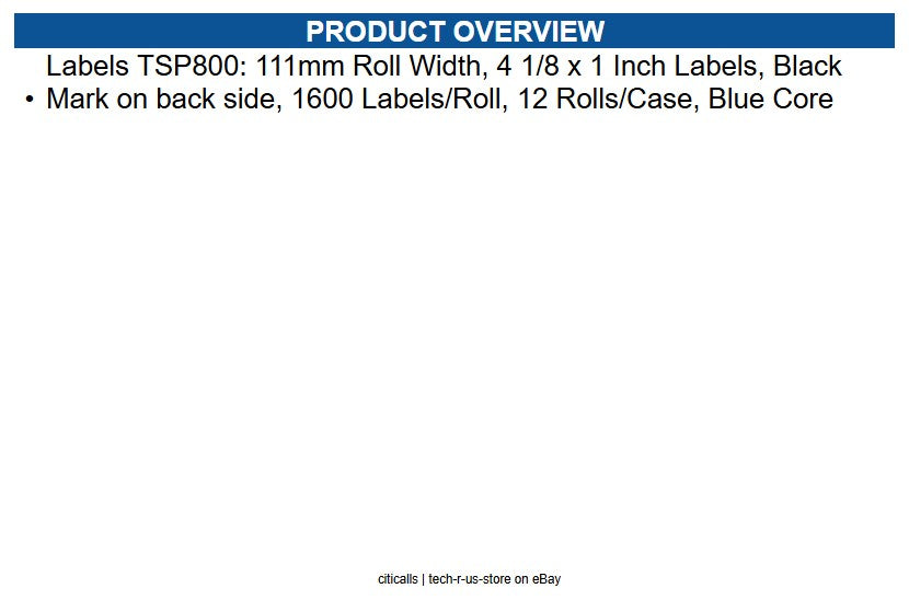 Star Micronics 37967450 Label Paper for TSP800 Rectangle Blue - Paper - 12 Roll