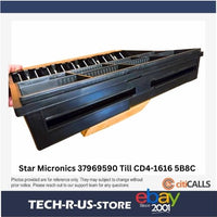 Star Micronics 37969590 Cash Drawer Till for CD4-1616 5 Bills & 8 Coins - Black