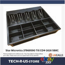 Star Micronics 37969590 Cash Drawer Till for CD4-1616 5 Bills & 8 Coins - Black