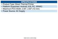 Star Micronics 39473810 TSP143IV-UEWB GY US Business Direct Thermal Printer