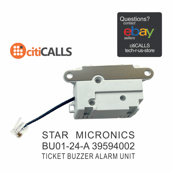 Star Micronics 39594002 BU01-24-A Splash Proof CVR SPC-T700 Ticket Alarm Buzzer