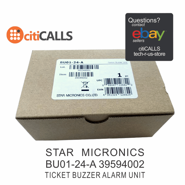 Star Micronics 39594002 BU01-24-A Splash Proof CVR SPC-T700 Ticket Alarm Buzzer