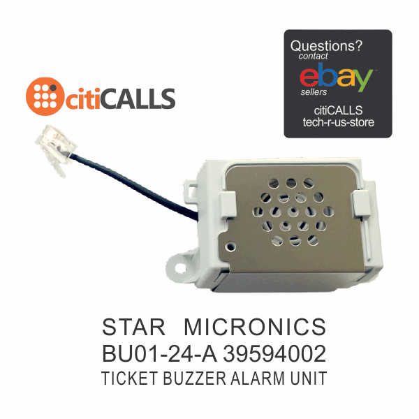 Star Micronics 39594002 BU01-24-A Splash Proof CVR SPC-T700 Ticket Alarm Buzzer