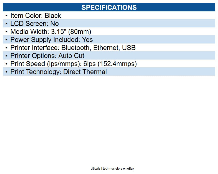 Star Micronics 39653110 MCP21LB BK US , mC-Print2, Thermal, 2inches, Cutter