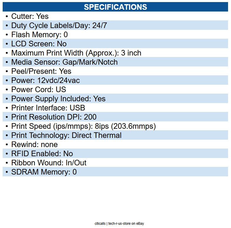 Star Micronics 39658110 mC-Label3 MCL32CI Direct Thermal Printer Monochrome