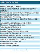 HP 3B4Q5UT#ABA 435 Multi-Device Wireless Mouse - 4000 dpi - Scroll Wheel