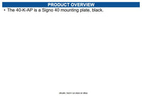 HID 40-K-AP Signo 40 Mounting Plate, Black