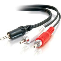 C2G 40423 6ft Value Series One 3.5mm Stereo Male to Two RCA Stereo Male Y-Cable