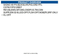 HID 40HNKS-03-004XMB SIGNO 40 PIV,BLK/SLVR,PIG,CRD PFL CSTM,FIPS128BIT REV,BLEMG