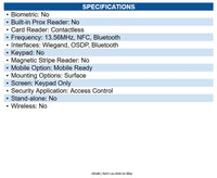 HID 40TKS-T0-000000 Signo 40 Contactless Smartcard Reader, Multi-Technology