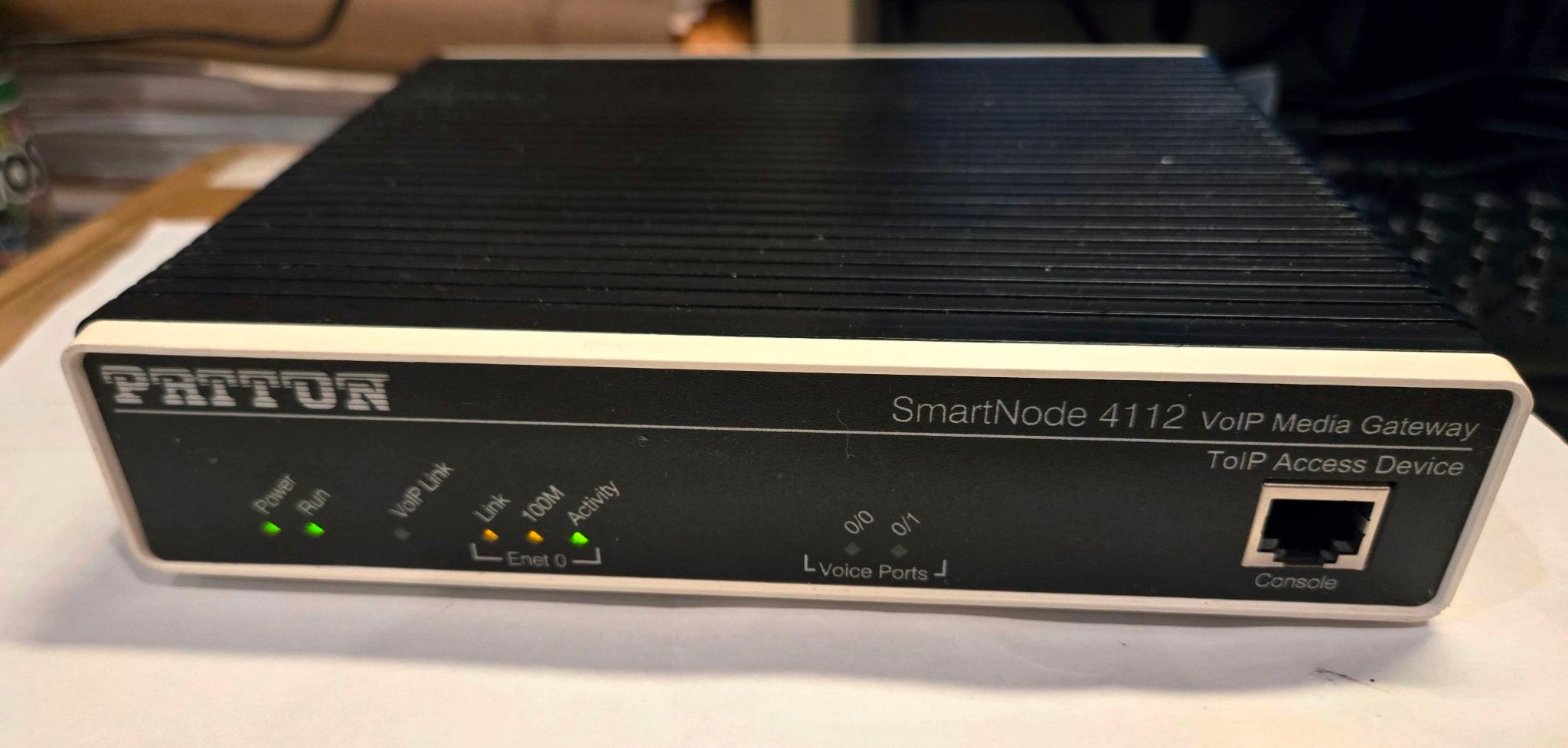 Patton SmartNode SN4112/JO/EUI VoIP Media Gateway 2 FXO w Power Adapter !Good!