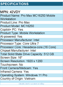 Dell 42VDY Pro Max MC16250 16" Copilot+ PC Mobile Workstation - Full HD Plus