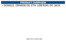 VeriFone 445-112-01-A DONGLE, ORANGE D0, ETH, USB RJ45, DC JACK