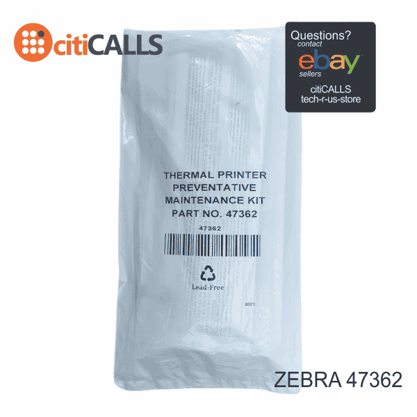 Zebra 47362 6 in 1Pk Preventive Maintenance Tip Swab Kit for 105SL Printer Head