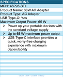 BTI 48P28-BTI 65W TYPE-C AC ADAPTER - Compatible OEM: 48P28