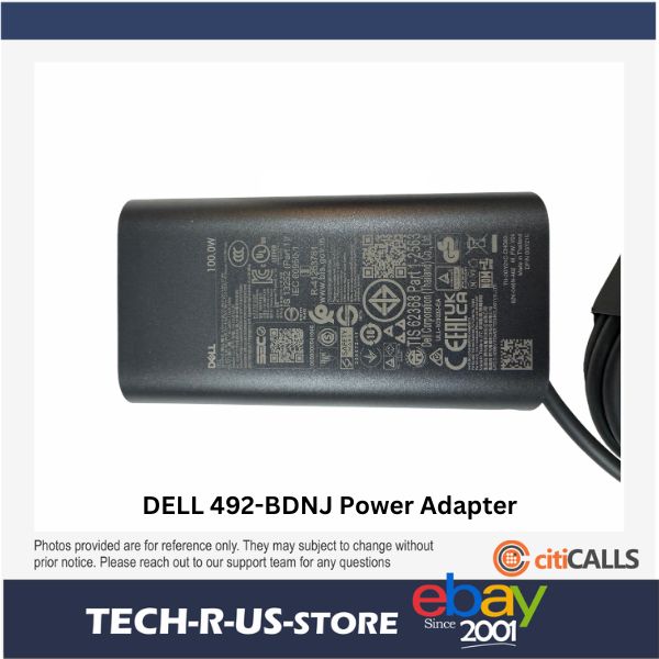 Dell 492-BDNJ 100W USB-C GaN Ultra Slim Adapter - 100 W - 5 A - Black