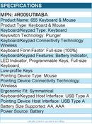 HP 4R009UT#ABA 655 Keyboard & Mouse - Wireless - USB Type A - Black