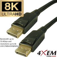 4Xem 4XDP8K5FT 5ft Pro Series Ultra High Speed 8K DisplayPort v1.4 cable