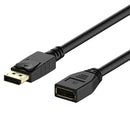 4Xem 4XDPEXT15 DisplayPort 15 ft Extension Cable - Latching Connector - Black