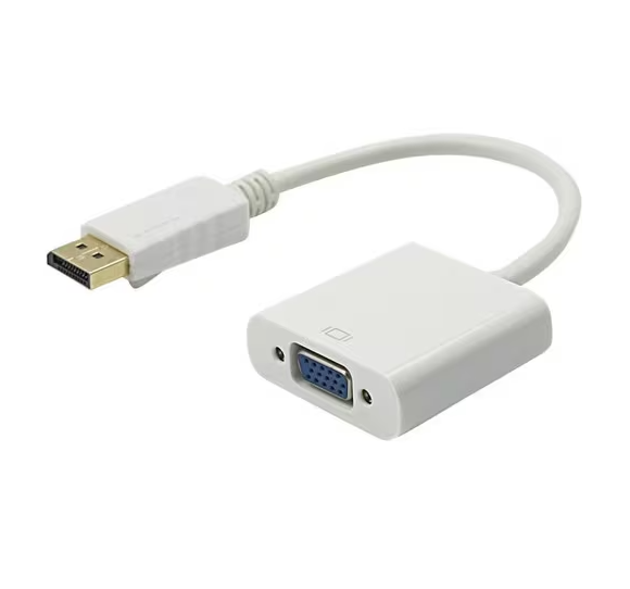 4Xem 4XDPVGAW DisplayPort To VGA Adapter Cable - Active - White